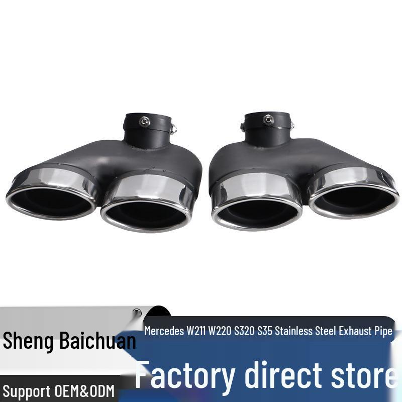 

Stainless Steel Quad-Outlet Exhaust Muffler for Mercedes W211 E260/E240 Modified Exhaust Pipe