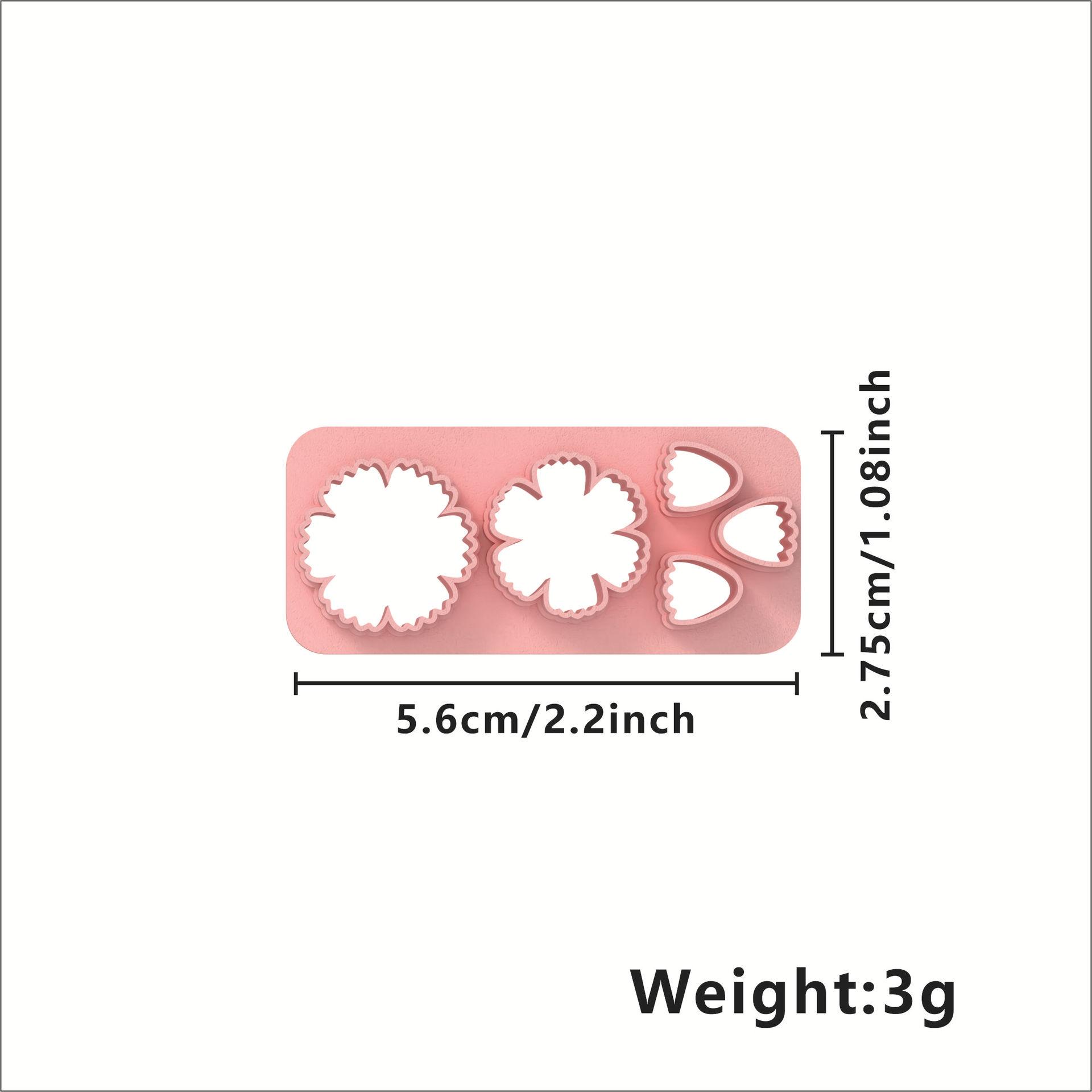 Soft Pottery Clay Knife Molds High-precision Petal Shapes Handmade Diy Three-dimensional Flower Making Pottery Tools