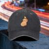 Capybara and Bird Cartoon Baseball Cap Vintage Washed Adult Polyester Outdoor Cap