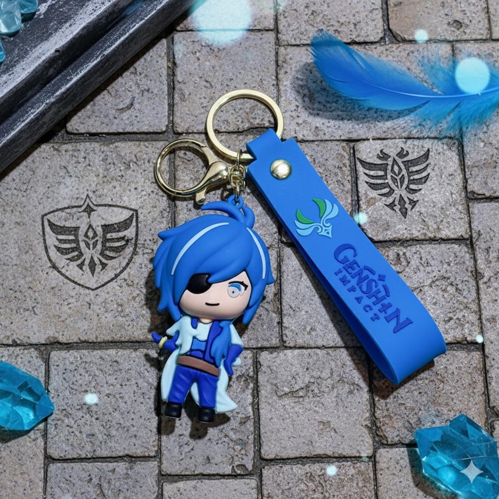 

Брелок Геншин Імпакт Кейа Genshin Impact Kaeya аніме фігурка іграшка для ключів, рюкзака, сумки 7 см 7 синій
