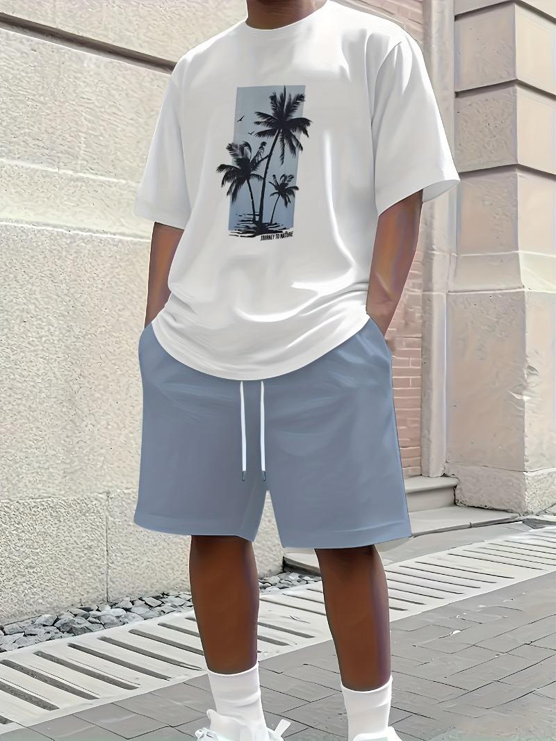Мужской летний комплект: футболка и шорты  Кокосовая свежесть S
