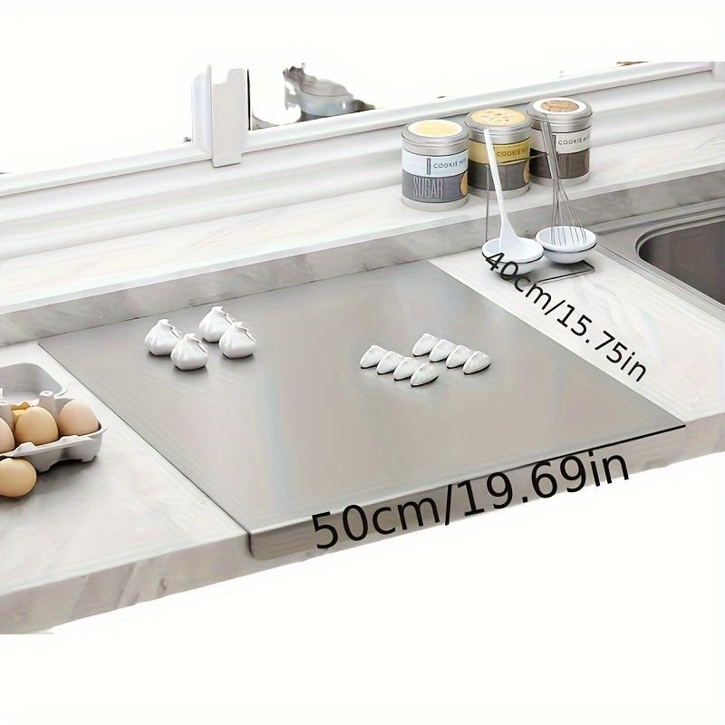 Extra Large Stainless Steel Rolling Chopping Board Double-Sided, Durable Kitchen Countertop Protector for Home Cooks, Culinary Chopping Board
