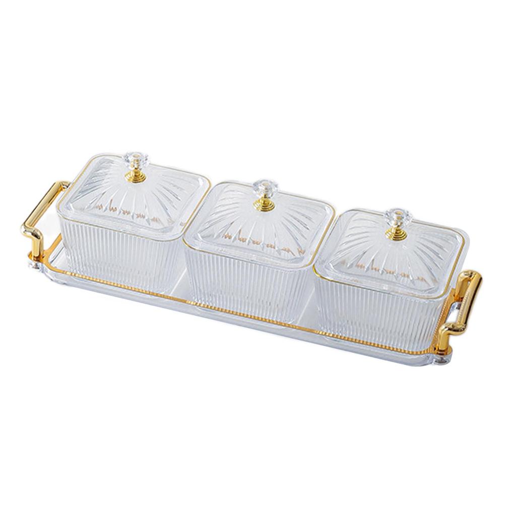 Divided Dried Fruit Plates Food Storage Container Multifunctional Appetizer Serving Tray for Snack
