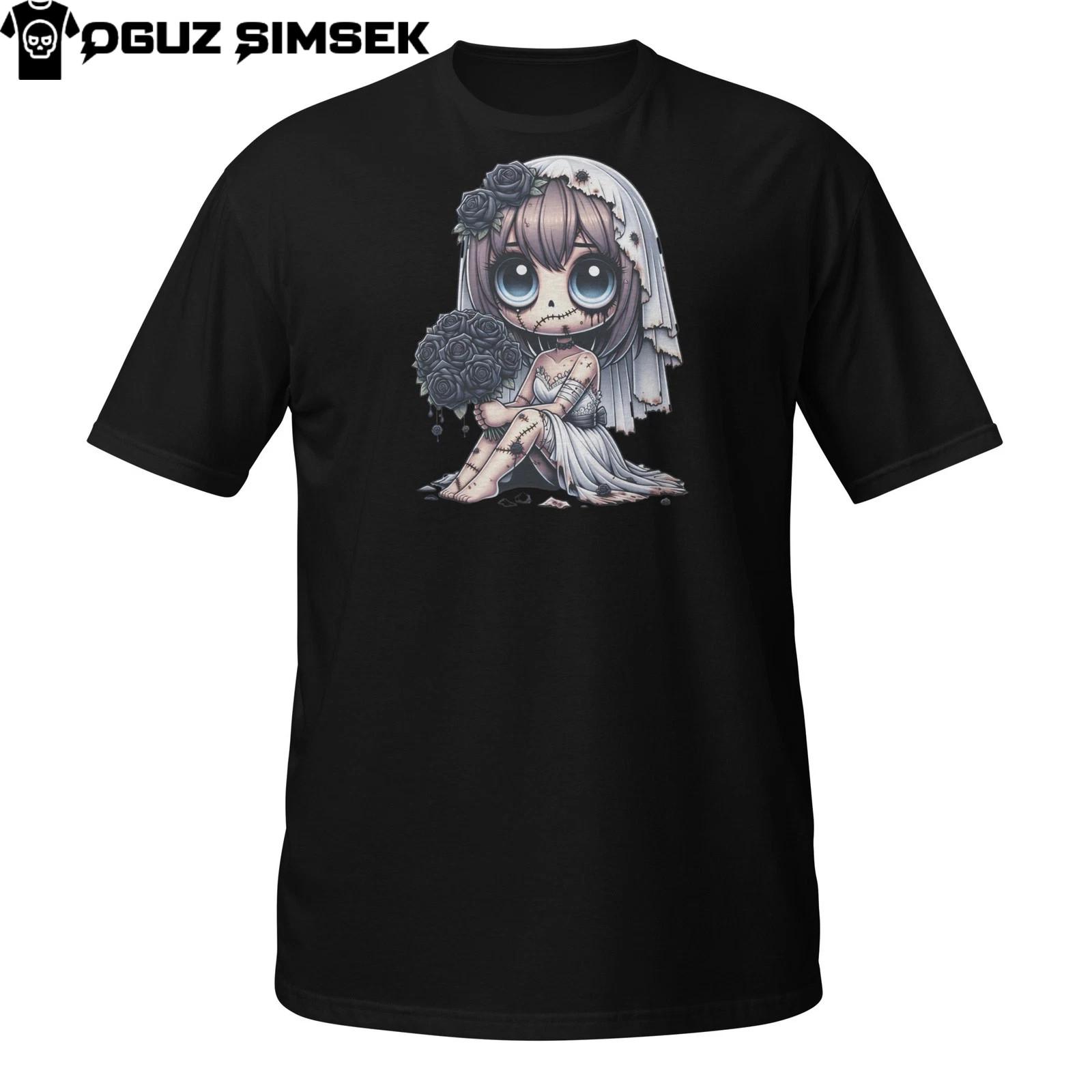 Sad Zombie Bride T-Shirt Mens Womens Tees Top – Creepy Cute Halloween Wedding Dead Girl Tee 3XL