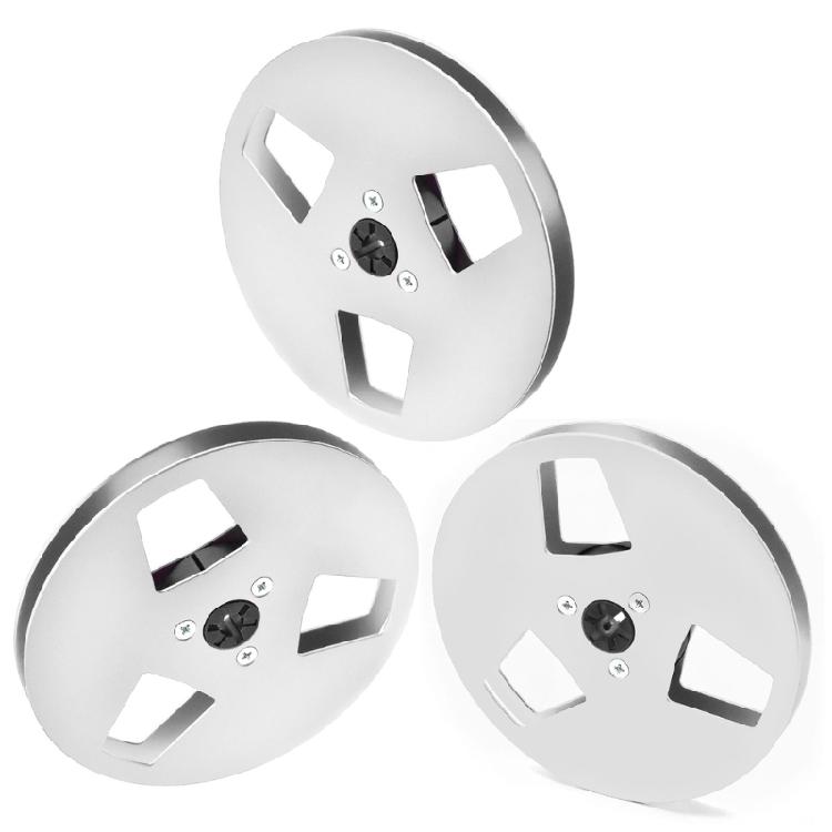 5 Zoll 3-Loch Aluminium-Spule Ersatz mit 1/4 Zoll Schrauben für 1/4 Zoll Band Studio-Qualität Klangwiedergabe