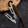 Compactly Titaniums Camping Tool Keychain Screwdriver Bottle Opener Multifunctional Ruler Portable Outdoor Accessory