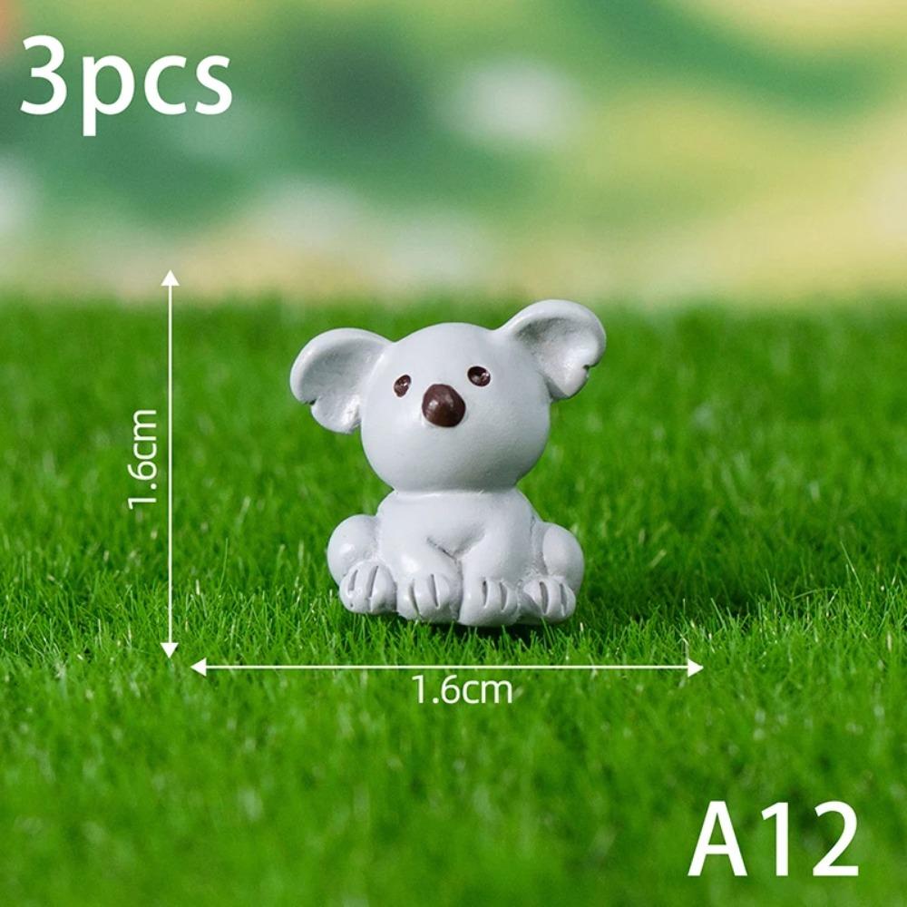 3KS Pes Veverka Liška Králík Ovce Kachna Prase Kočka Kůň Žába Želva Had Koala Figurka Miniatura Vílí Zahrada Dekorace Příslušenství