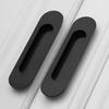2pcs Sliding Door Handle Embedded Concealed Door Knobs Stainless Steel Cabinet Handles Drawer Buckle Kitchen Sliding Door Pull