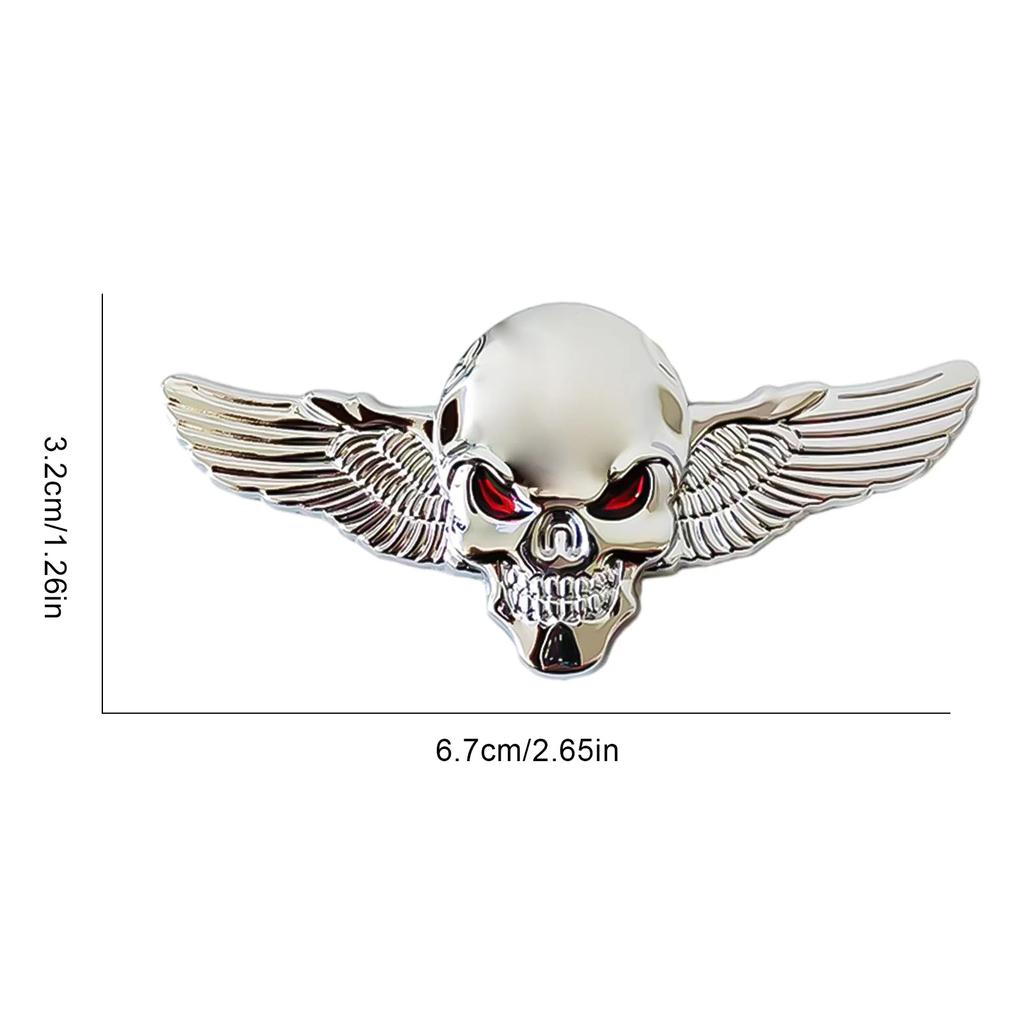 Adesivo de carro de metal 3D com asas de anjo, decalque de veículo, esqueleto de metal, emblema de carro, adesivo de decoração de metal para acessórios de carro para BMW