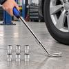 LShaped Lug Nut Wrench Telescopic Tire Adjustable Length Tool for Drivers, Automotive