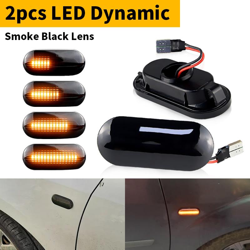 2pcs For SEAT Ibiza 6L 2002-2008 Cordoba Toledo Leon MK1 MK2 1996-2006 LED Dynamic Side Marker Light Turn Signal Light 14805294
