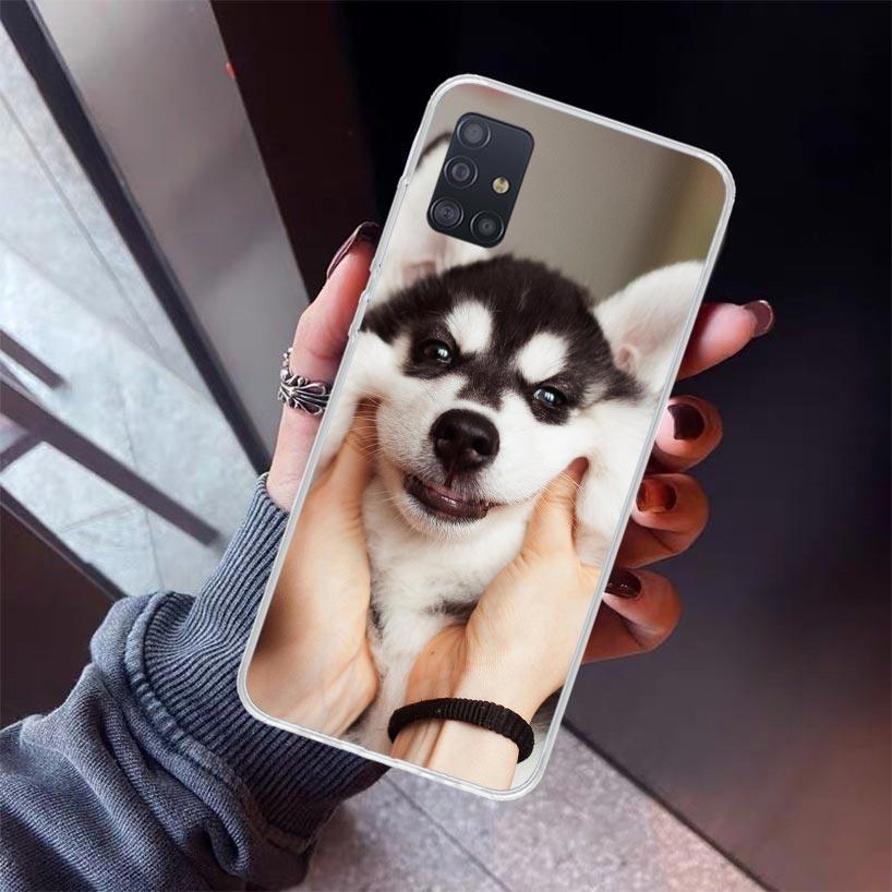 

Siberian Husky Dog Phone Case For Samsung Galaxy A12 A52S A42 A32 A22 A51 A50 Note 20 Ultra 10 S10 Plus A71 A70 A31 A30 A10S Gal Samsung A51 4G