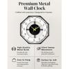 Metal Hexagon Silent Wall Clock for Living Room | Non-Ticking Antique Large Wall Clock for Bedroom, Office, Hall, Drawing Room