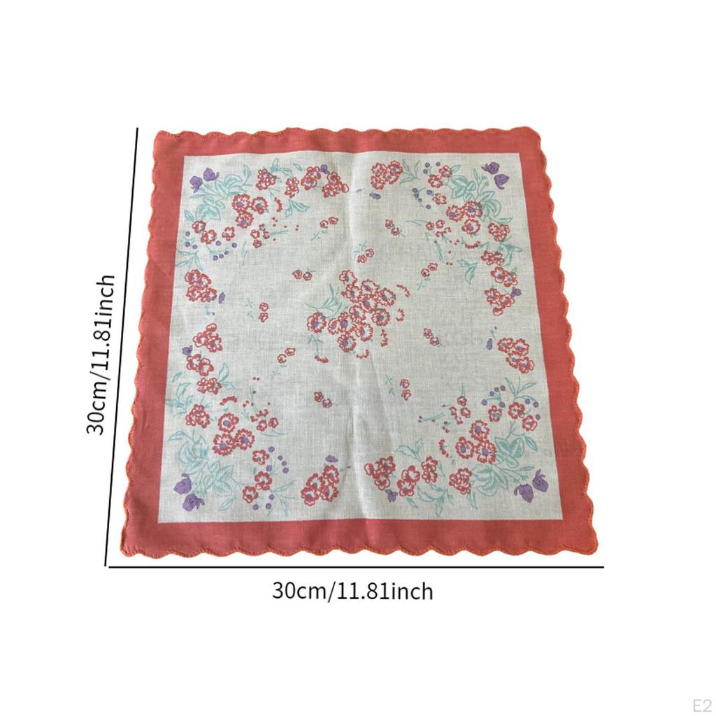 7x Cotton Handkerchief Assorted Color Hanky Set Premium Kerchief for Kids Adults