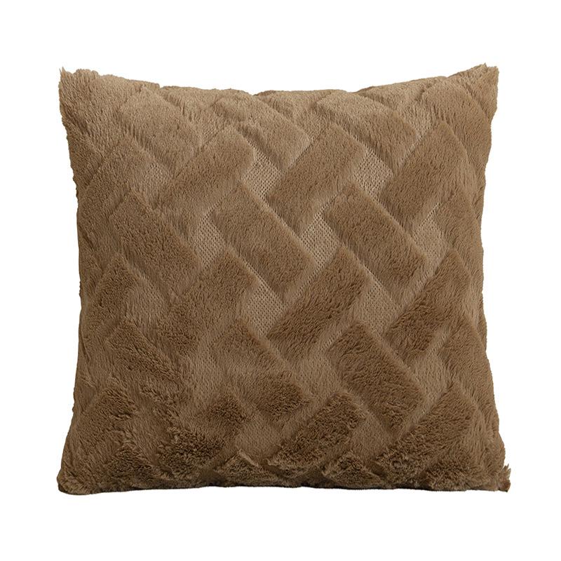 

Solid Color Geometric Diamond Embroidered Throw Pillowcase 43x43cm Cushion Cover