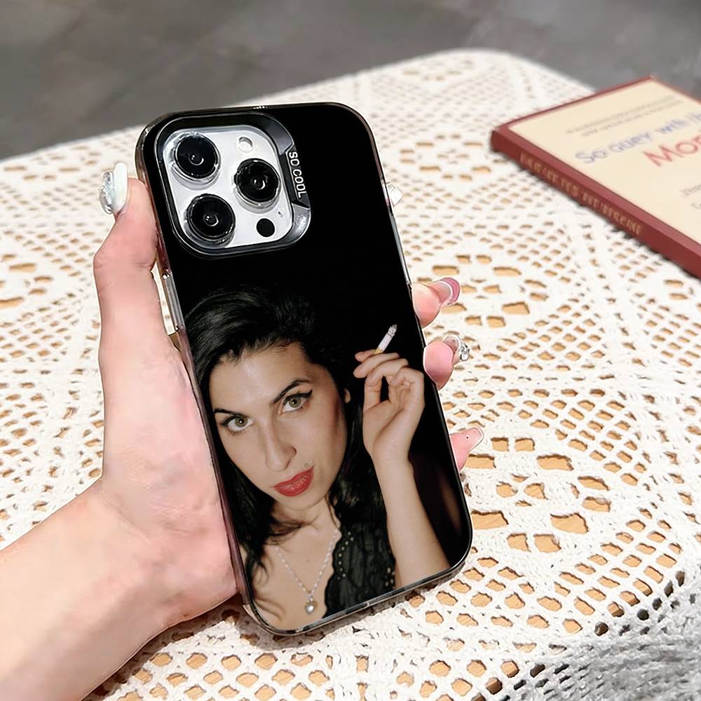Amy Winehouse Phone Case For iPhone 17,16,15,14,13,12,11 Plus,Pro Max,XS,Colored silver phone case iPhone16