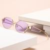 New Oval Metal-framed Sunglasses Are Fashionable, Fresh And Uv-resistant, Unisex Glasses 2426