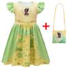 Disney Princess Dress Belle Ariel Elsa Cosplay Bag Halloween Party Costume