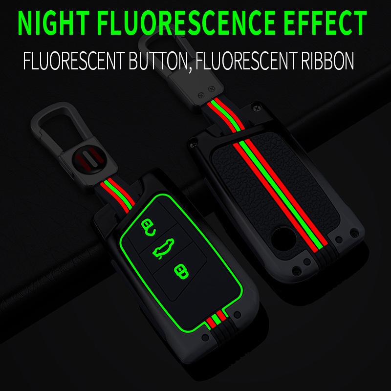 Car Key Case Cover Shell Fob For VW Volkseagen Passat B8 Magotan For Skoda Superb A7 Kodiaq Seat Shell Car Styling accessories