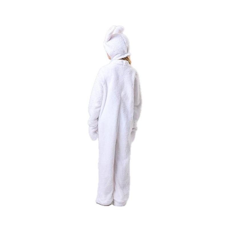 Cosplay Weißer Hase Kindergartenhase Kinder Tieraufführung Weißer Hase Kostüm Bühnenkleidung Kaninchen Aufführungskostüm