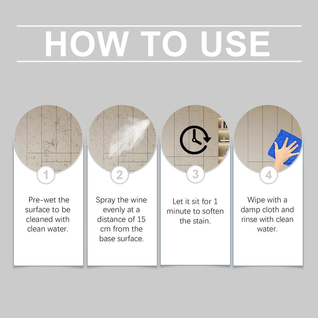 Čisticí sprej na dvířka nábytkové skříňky, Multifunkční čistič pro odstraňování nečistot a vodního kamene, Čisticí kapalina na nábytek, 237 ml