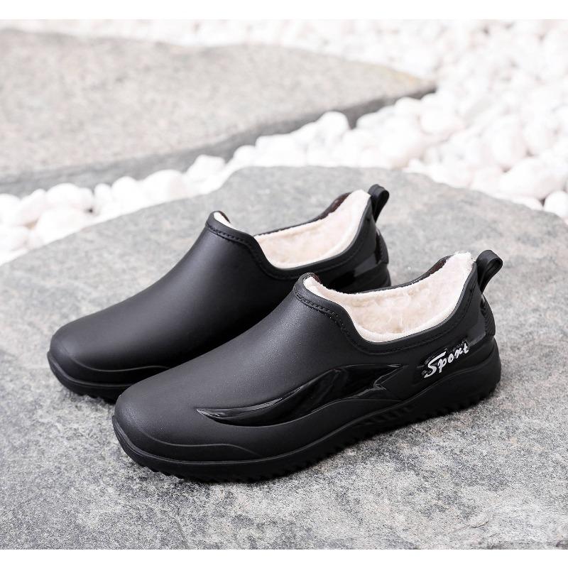 Rain shoes men's low-top fashion light-mouth water shoes men's flat rain boots work non-slip, wear-resistant and waterproof
