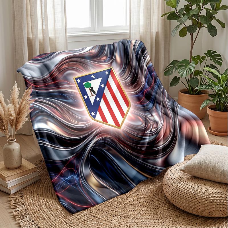 Atletico Madrid Theme blanket Soft Flannel Blanket Plush Throw Blanket Cozy Sofa Bed Blanket for Home Decor