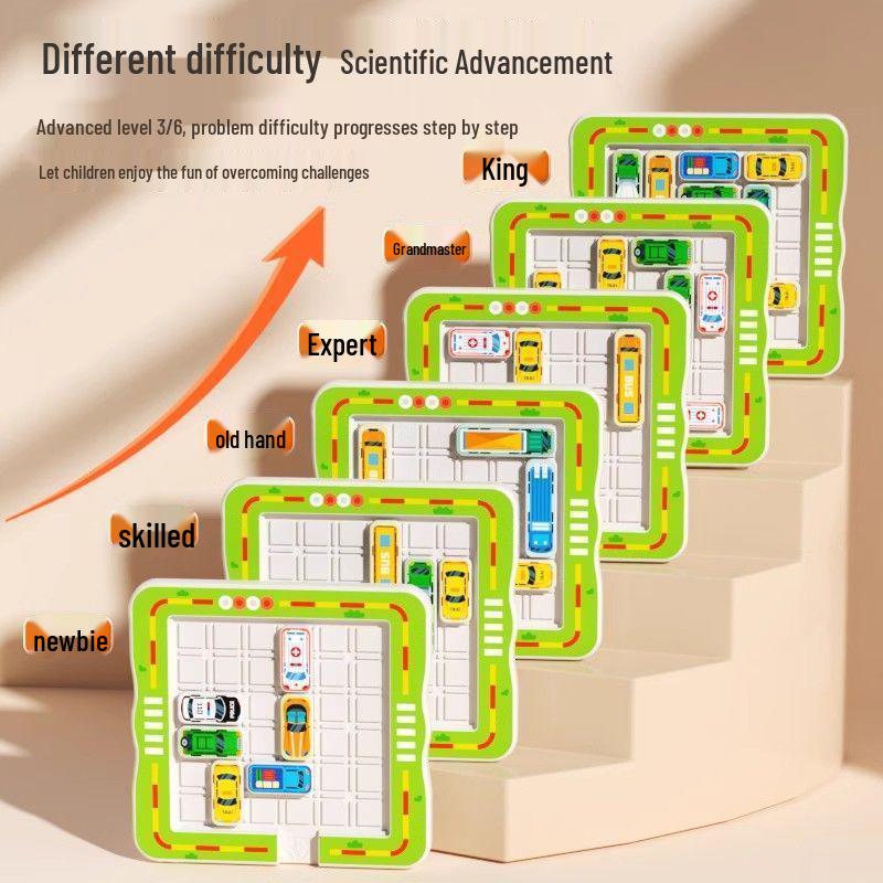 Cross-Border Car Maze Challenge: Non-Magnetic Huarong Road Puzzle - Educational Toy for Children's Cognitive Development