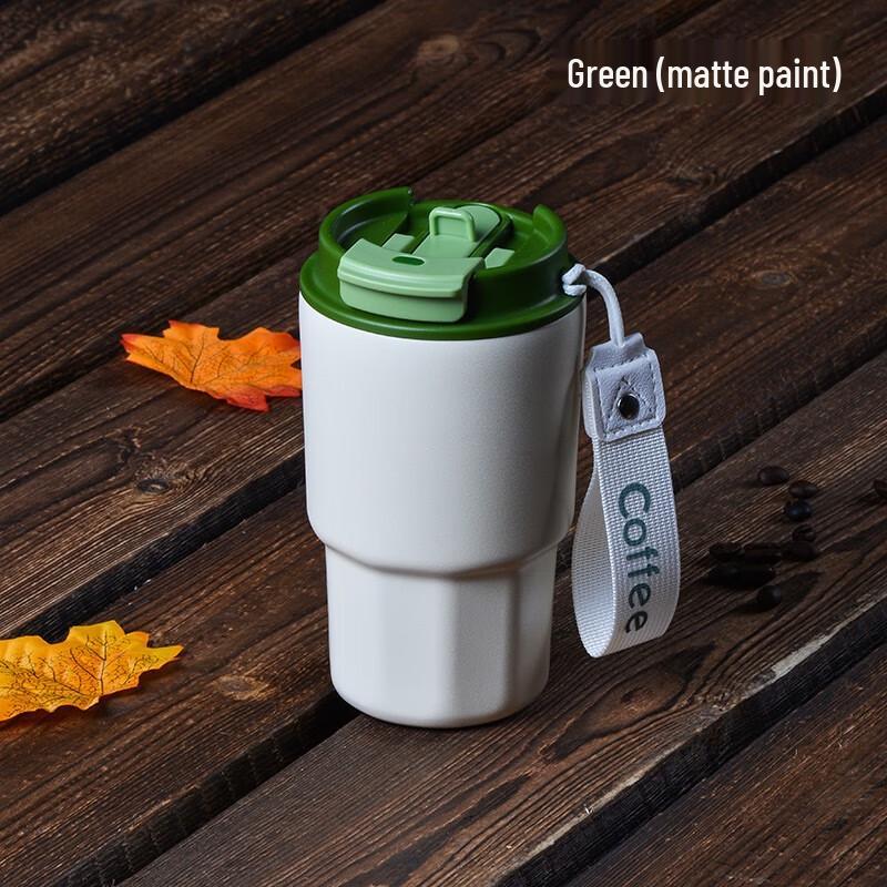 TLAKEHO Dual-Drink Stainless Steel Insulated Coffee Mug