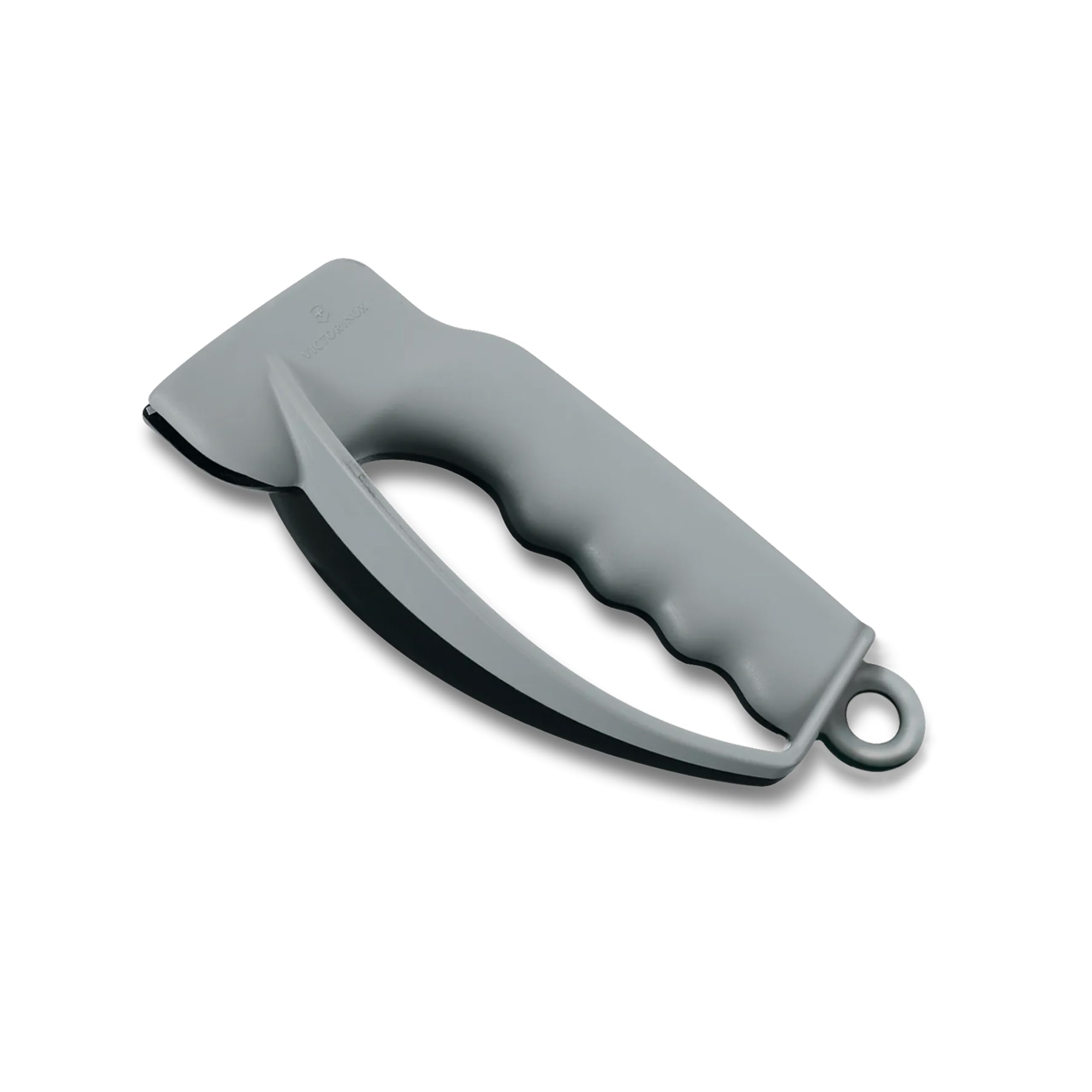 

VICTORINOX Заточка для ножей Компактная точилка, которая легко затачивает прямые и волнистые лезвия за один шаг S, [Код товара 7.8714] серый