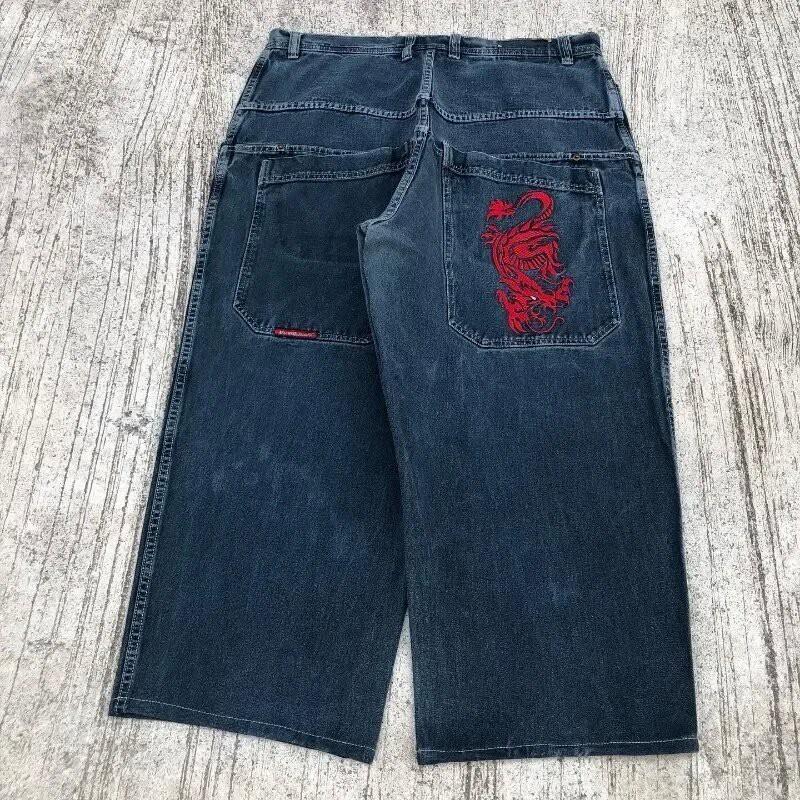 Ανδρικό Τζιν Φαρδύ Ίσιο Εφαρμοστό Casual Streetwear Στυλ Hip Hop Μείγμα Βαμβακιού Μεσαίου Υψώματος