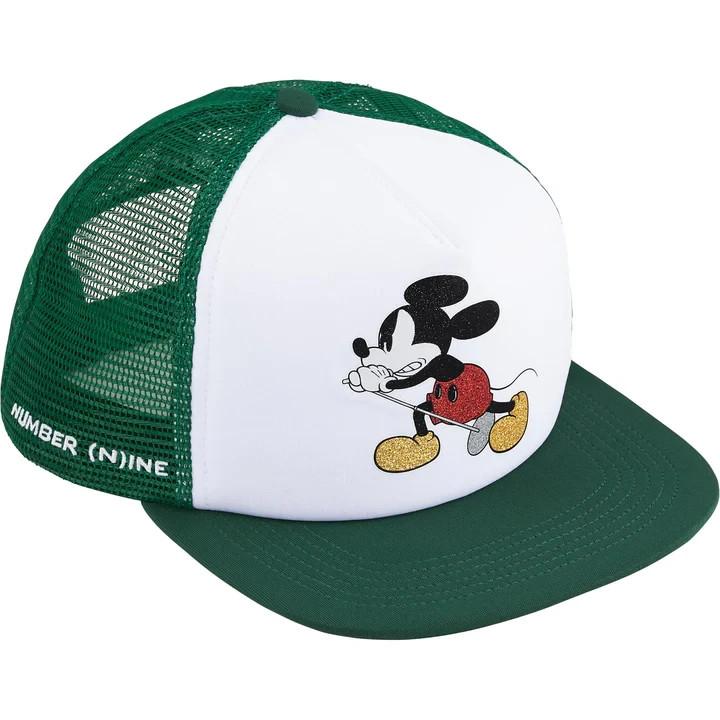 Supreme Number (N)ine Mickey Mouse Mesh Back 5-Panel Green One-Size