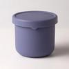 Silicone Lunch Box with Lid Round Food Crisper Bento Box Kitchen Storage Microwave Fruit Salad Fresh-Keeping