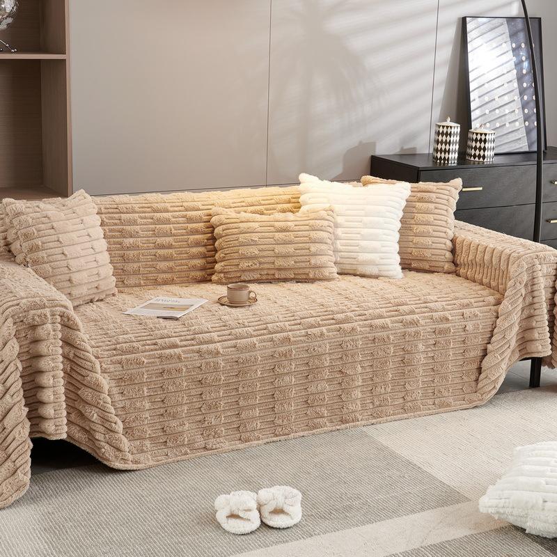 Winter Rabbit Fur Sofa Couch Cover Ultra Soft Slipcover Towel Blanket Thick Universal Furniture Protector Home Decor