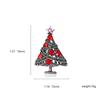 Rinhoo Green Enamel Christmas Tree Brooches For Women Vintage Colorful Rhinestone Xmas Tree Pins Fashion New Year Party Jewelry