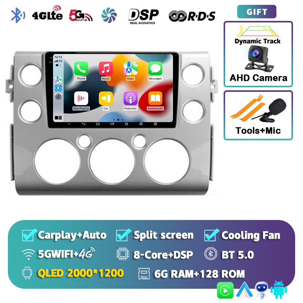 Android14 Car Radio For Toyota FJ Cruiser J15 2006 2007 2008 2009 2010 -2020 Smart Touch Screen Multimedia Player GPS Navigation