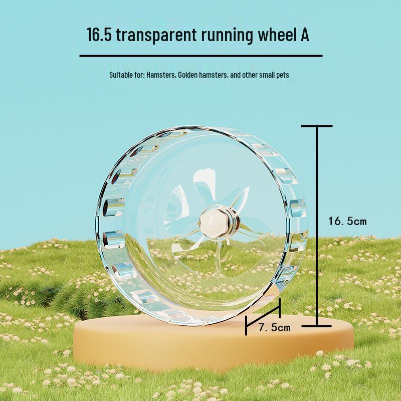 Super Silent Hamster Running Wheel Toy - Large Size Golden Hamster Exercise Ball with Stand for Cage Landscaping.