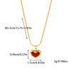 Minimalist French-style heart-shaped titanium steel necklace, non-fading, women's summer niche design, high-end trendy clavicle chain accessory