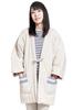 Tayutaf Fabriqué en Taille Unique Convient Chanchanko Polka x Hanten pour Femme, Japon, Kurume, Mignon, Tsumugi pour Femme, Tout, Rokka/ROCCA (Points Naturels, Blanc Cassé