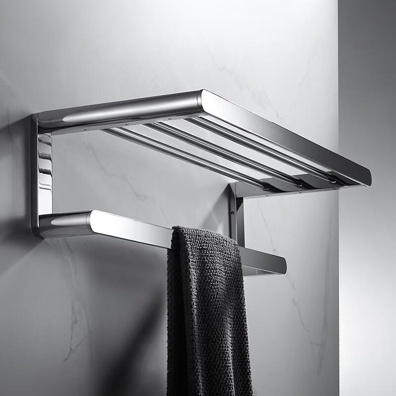Wall-Mounted Bathroom Towel Rack with Shelf