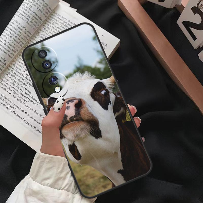 Funny Cow Face Case For Honor 90 Lite Magic 5 Pro 70 50 10 Honor X8 X7 X9 X9a X8a X7a X6a 9X 8X Back Cover