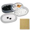 Youming Go Game Set with Plastic Pieces and Leather Board