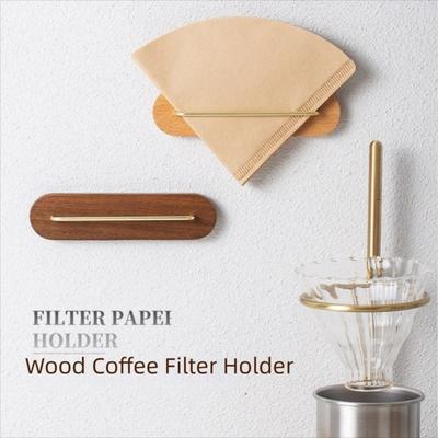 Wooden Coffee Filter Rack Strong Adhesive Table Napkin Holder  Pour-Over Coffee