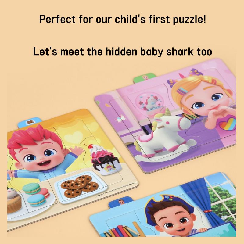 PINKFONG BEBEFIN Baby Puzzle – My Home (12-step Set) – KC Certified, Made In Korea