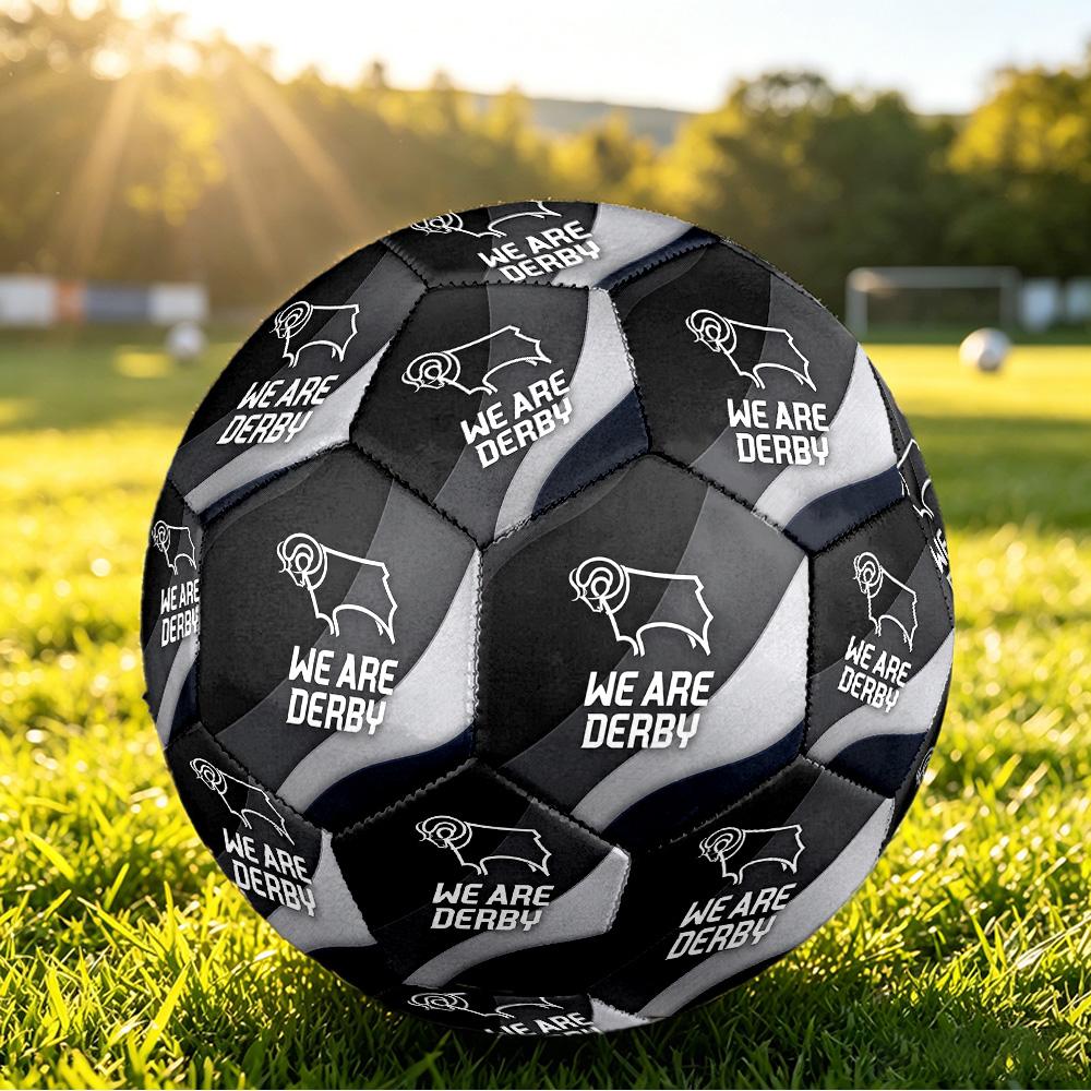 Derby County FootballPrinted Size 5 Soccer Bball, Anti Slip Adult Match Football Souvenir for Football Fans