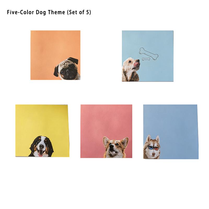 Pet-themed Sticky Note Books | Colorful Cat/Dog Sticky Notes | Strong Adhesion | Solid-Color Sticky Notes | Cute Sticky Notes