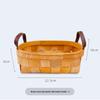 Compact Bamboo and Rattan Woven Picnic and Storage Basket for Fruits, Bread, and Eggs