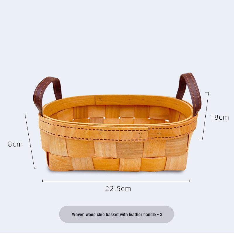 Compact Bamboo and Rattan Woven Picnic and Storage Basket for Fruits, Bread, and Eggs