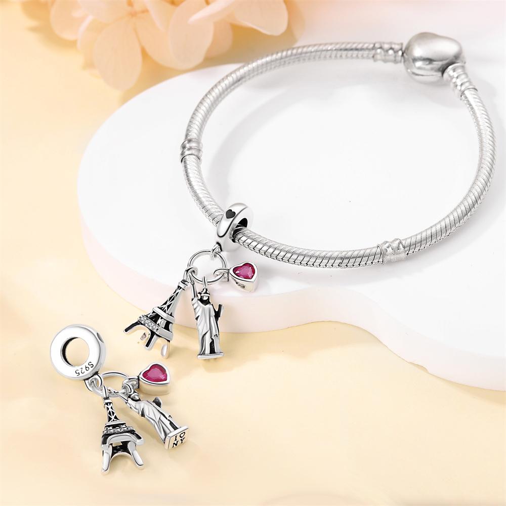 Originalcopper Charms Luxury Iron Tower Beads Fit Bracelet Diy Women Making Delicate Gift