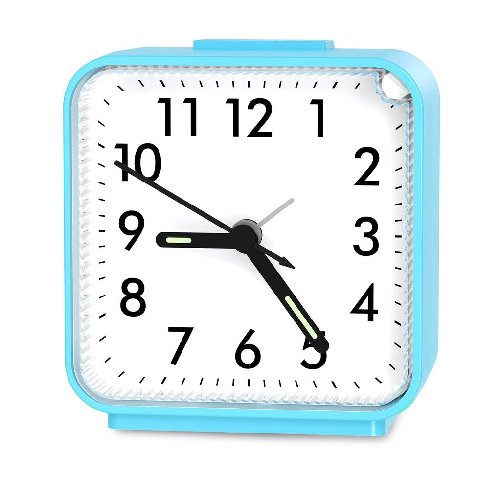 ORIA Analog Alarm Clock Bedside Alarm Clock Classic Small Clock Portable Children Desk Despertador 4 Colors for Home Travel